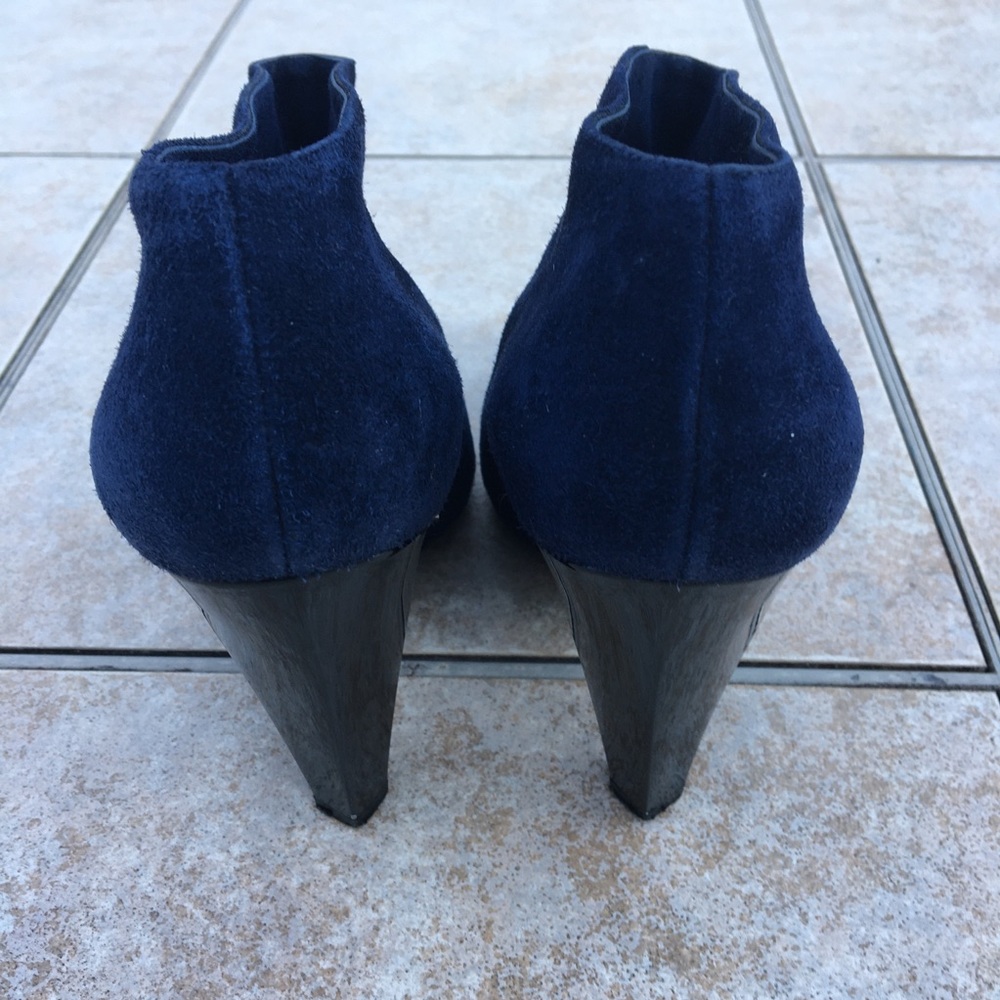 Balenciaga navy suede ankle boots 38 - Picture 12 of 12